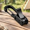Outdoor Rope Manager Roller Tightening Tool for Hiking and Picnics, with Spring-Gate Clip and Grooved Guide Wheel for Securing and Managing Cord