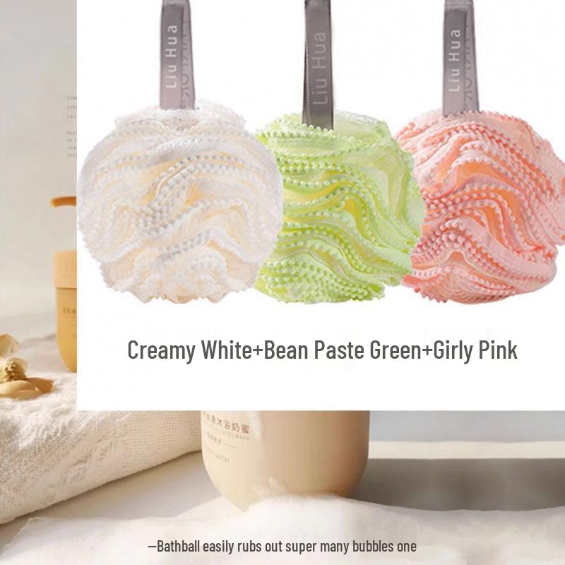 Durable Large Super Soft Bath Flower Ball - Non-Dispersing Foaming Net for Back Scrubbing