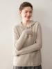 Women's Fashionable Hooded Cashmere Sweater - Versatile, Loose Fit, Short & Long Sleeves, Autumn/Winter Pullover Hoodie.