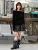 THE GREEN LAB Off-Shoulder Boucle Knit [Black]