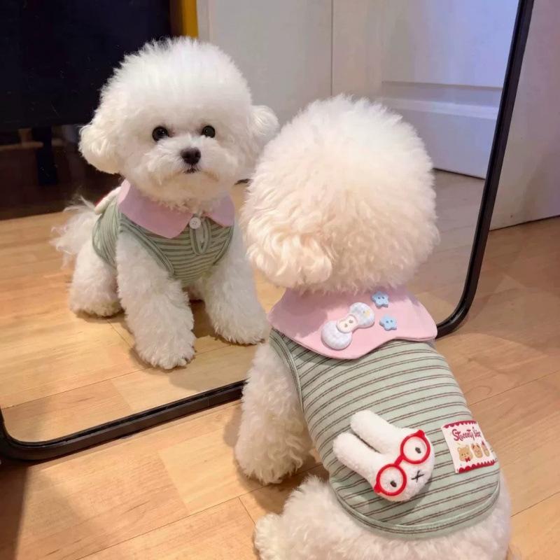 New spring and summer pet puppy clothes cute doll vest suitable for pet small dog Bigbear cat clothing