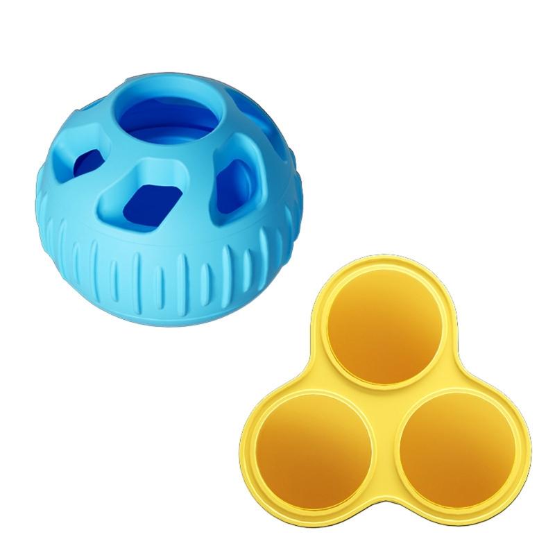 Dog Chew Toy for Small To Large Breeds Leak Food Fillable Treat Ball Teether Silicone Training Toy To Relieve Boredom