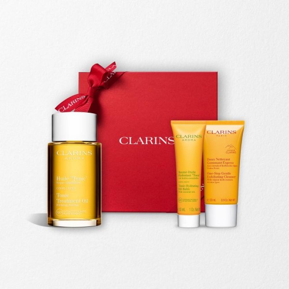 Clarins Tonic Body Oil 100ml + Deluxe 2 Pieces tonic body oil/Excluding gift-wrapping