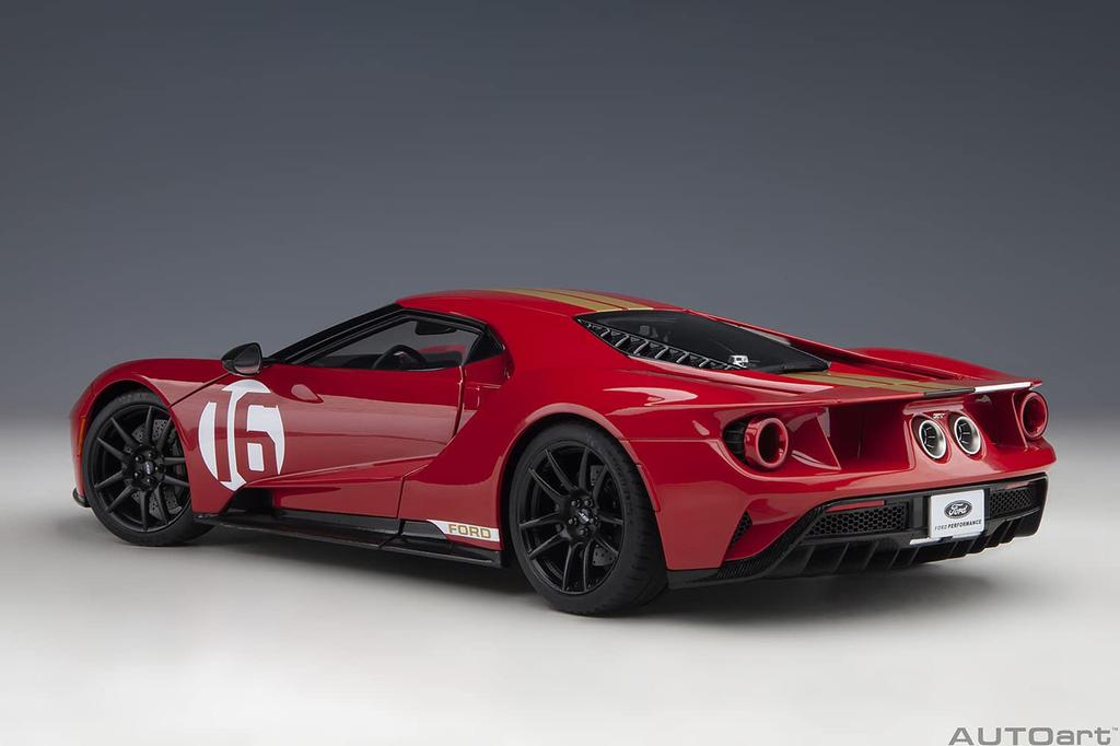 AUTOart 1/18 Scale Ford GT Alan Mann Heritage Edition Red/Gold Stripes Finished Product