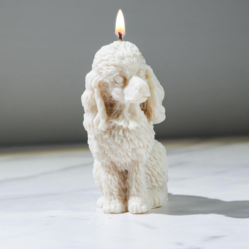 3D Cute Golden Teddy Candle Silicone Molds Handmade Poodle Dog Aromatherapy Gypsum Resin Mold DIY Dog Decoration Ornament Gift