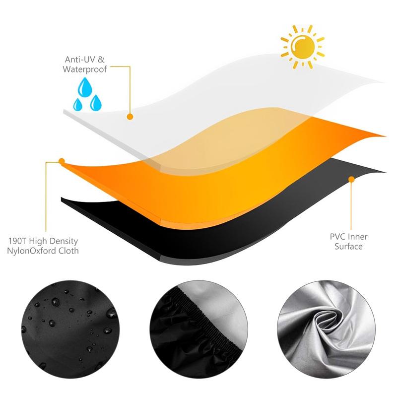 ATV Cover Universal 190T Oxford Motorcycle Waterproof Cover Outdoor Protection Dust Motorbike Vehicle Scooter Bicycle Protective