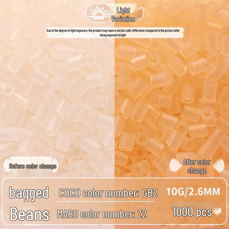 Clear Puzzled Beans Special Color Refill Pack, Black & White, 2.6mm Handmade DIY Fuse Beads Toy Set