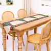 Christmas Knitted Tablecloth With Embroidered Snowman And Festive Decor For Holiday Dining