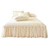 2026 New Pure Color Clip Cotton Bed Dress Single Piece Scarf Single Bed Cover Four Seasons Universal Bed Cover Skirt Side Bed Apron
