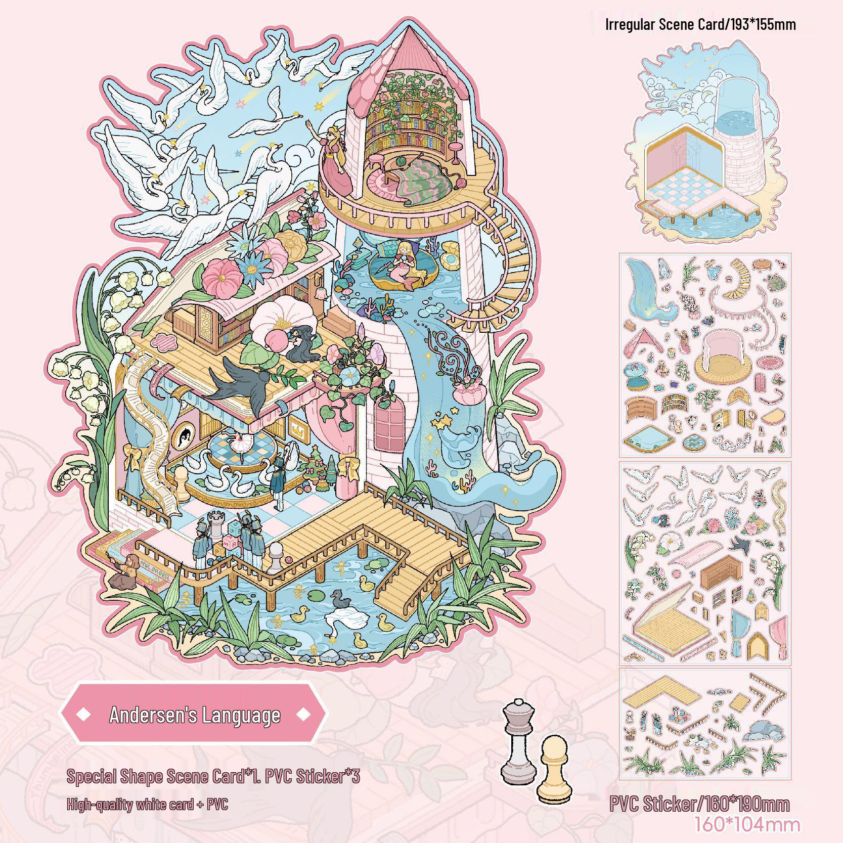 Mr. Paper 3D Fairy Tale Diorama Stickers: Fun Journal Toy for Kids