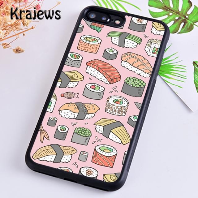 Krajews Kawaii Sushi Stack Soft Phone Case Cover For iPhone 17 Air 16 15 14 plus 11 12 13 pro max Plus coque Fundas
