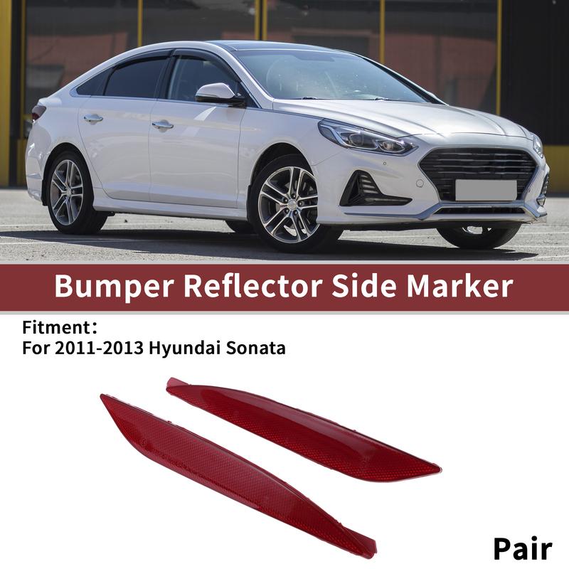X Autohaux 1 Pair Rear Left Rear Right Bumper Reflectors for Hyundai Sonata No.924063S000