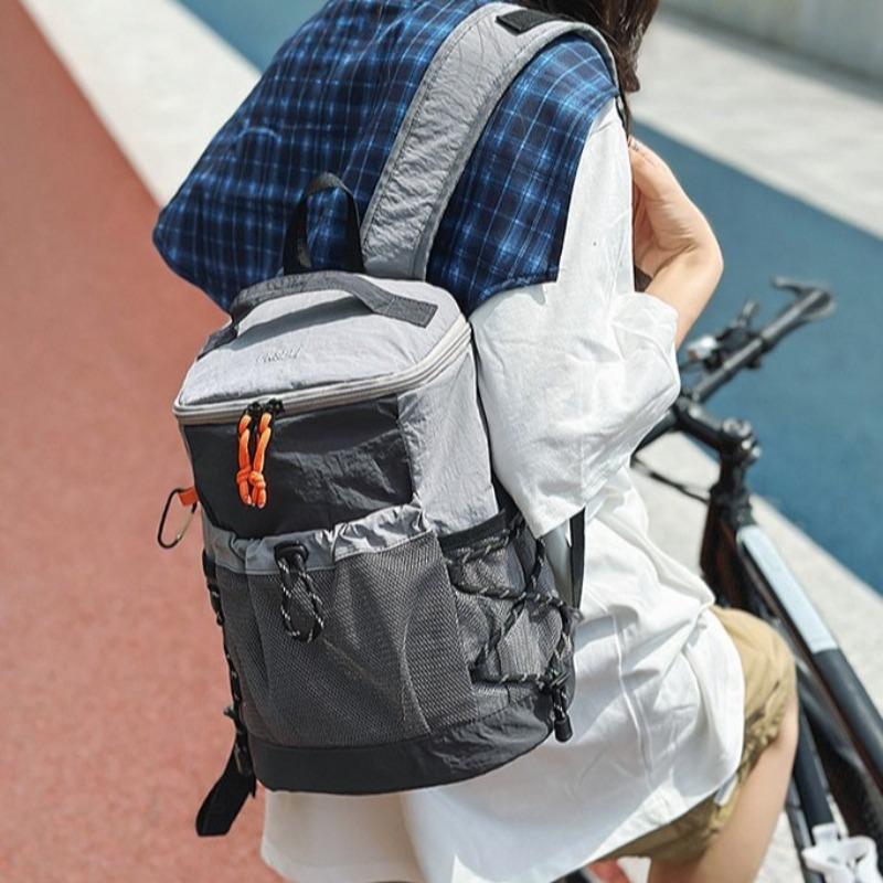 Casual bento bag Double compartment Large capacity backpack Travel camping Sports Unisex backpack