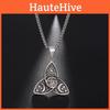 Exotic Style Geometric Moon And Star Pendant Necklace Crafted From Durable Stainless Steel