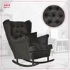 Scandinavian Wingback Rocking Chair Gaja Family Meble Black Olive 10 Pik