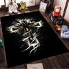 Glowing Cross with Lightning Design Rug - Non-slip rug suitable for living room and bedroom sofas.