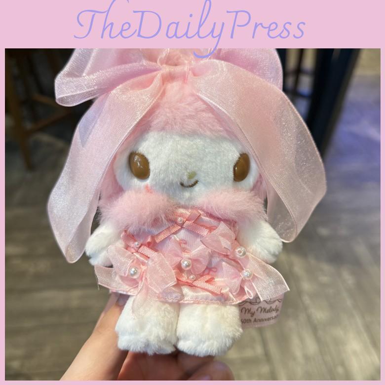 Melody Doll Plush With Lace Bow And Artificial Pearl Decoration For Gift