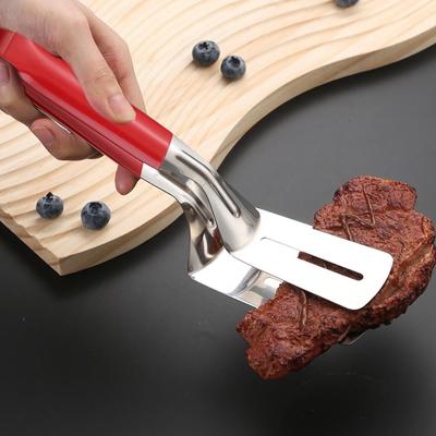 Grillklemme Edelstahl Steakklemmen Küche Barbecue Lebensmittel Wenden Pfannenwender Zange Clip Burger BBQ Pizza Pies Küchenzange