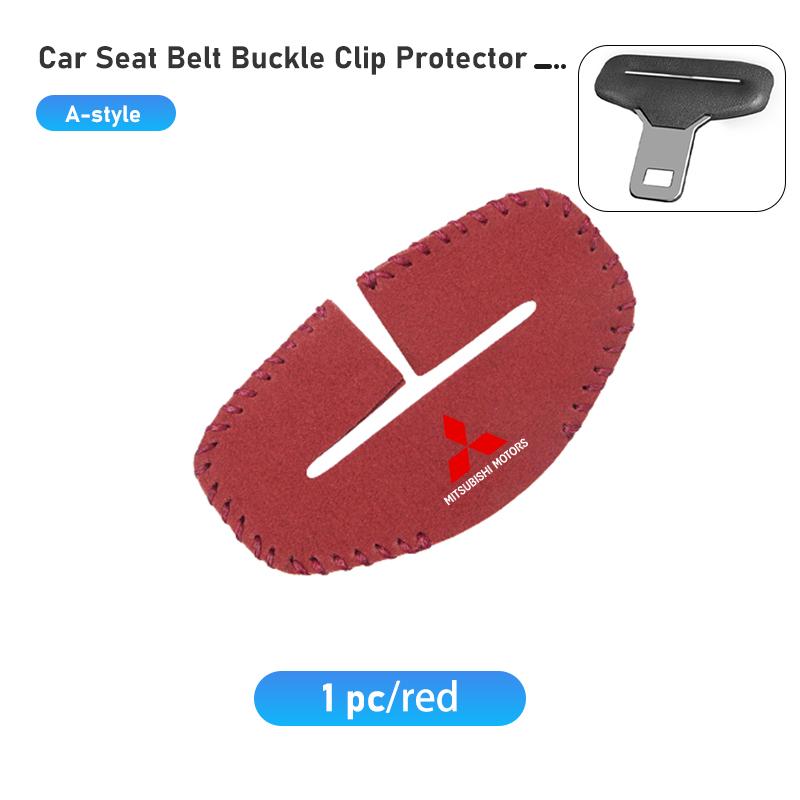 Car Seat Belt Buckle Protective Cover Safety Belt Plug Clip Case Accessories For Mitsubishi Outlander Lancer L200 ASX Pajero