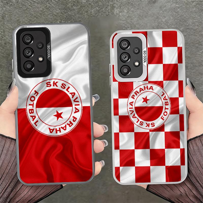 Sk Slavia Praha Czech Republic Shockproof Phone Case for Samsung A17 A16 A15 A14 A37 A57 A36 A56 A26 A35 A55 A25 A34 A54 A24 A13
