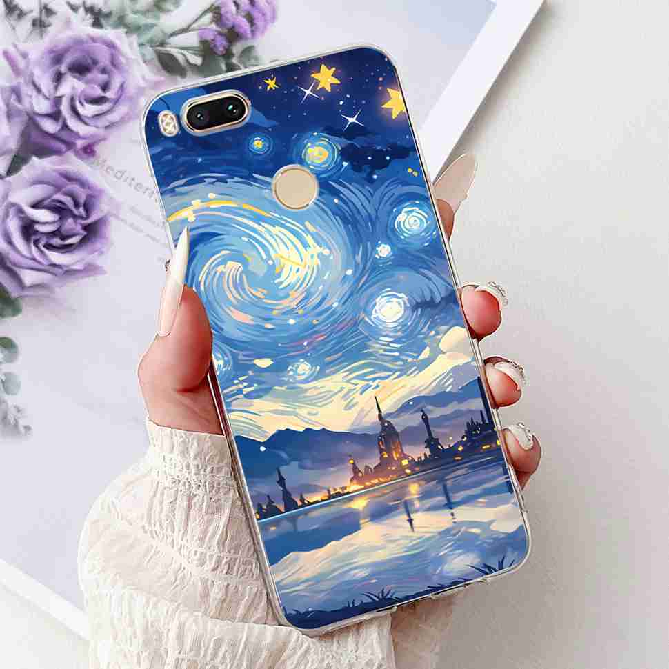 For Xiaomi Mi A1 MDG2 MDI2 Case Fashion Painting TPU Soft Silicone Cover For Xiaomi Mi A1 Mi 5X 5.5" Colorful Flower Phone Shell