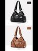 Retro Soft Leather Motorcycle Crossbody Shoulder Bag - 2021 European & American Trendy Women's Bag