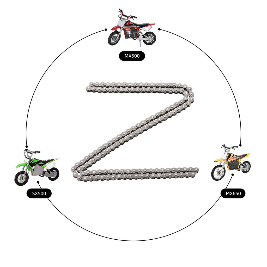 KAMIER #25 Roller Chain 132 Link With Drive Chain Breaker For Razor MX500 MX650 SX500 Mcgrath Dirt Rocket Bike Off Road Motocross Pit Bike Kids