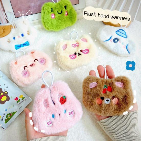 

1 комплект самонагревающийся ремешок для рук дизайн прекрасной формы животного плюшевый очаровательный зимний мини-грелка для рук для офиса
