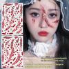 1 Sheet Halloween Body Art Makeup Party Festival Bloodstains Face Jewel Makeup Sticker For Carnival Night Clubbing Holiday Gift