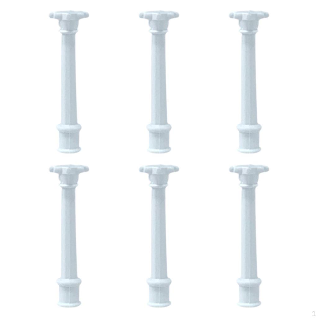 6 Pieces Mini Roman Columns Model Greek Architectural Sculpture DIY Decorative Classic