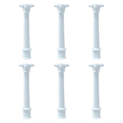 6 Pieces Mini Roman Columns Model Greek Architectural Sculpture DIY Decorative Classic