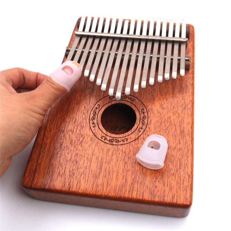 2 stk Fingerbeskyttere Smertelindring Lekehansker Silikonhender Deksel for Kalimba Tommelfingerpiano Musikalsk
