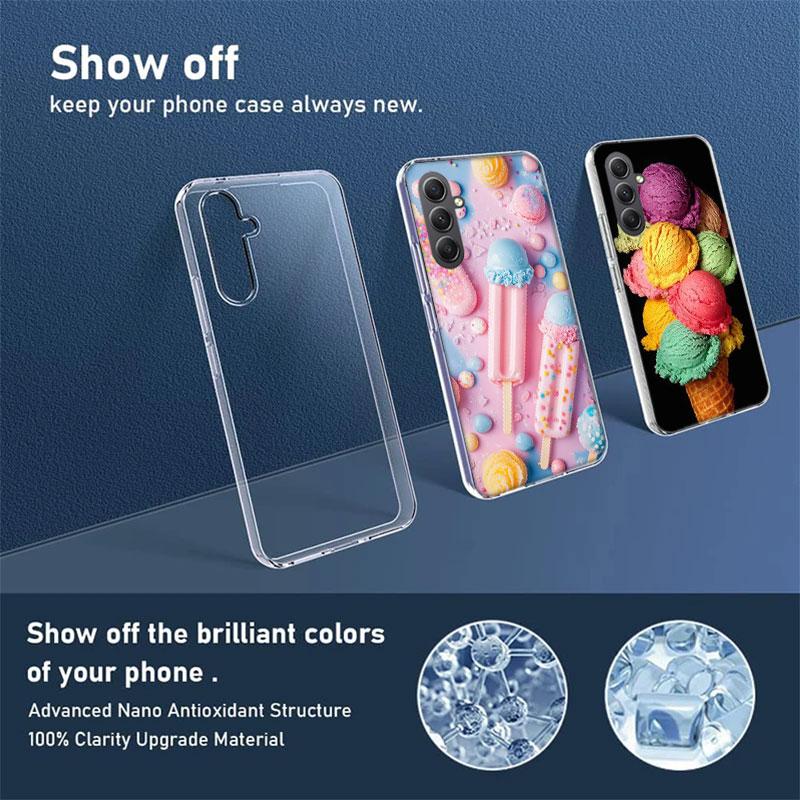 Colorful Ice Cream and Popsicles Phone Case for Samsung A17 A37 A57 A07 A16 A26 A36 A56 A06 A02S A12 A22 A32 A52S A04S A14 A24 A