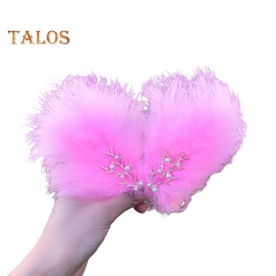 

1 пара женских заколок для волос с перьями, декоративными искусственными жемчужинами, украшения для волос в японском стиле, повседневная одежда