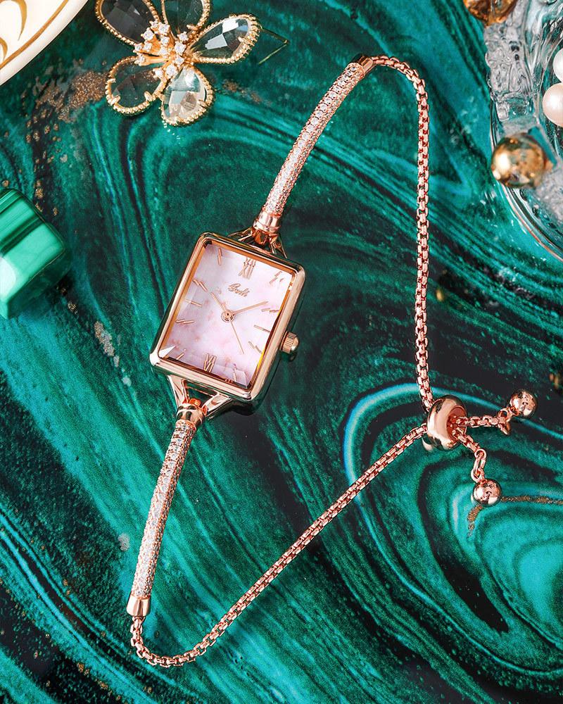 Goldie Summer Small Square Watch Women S Fashion Luxury Temperament Bracelet Waterproof Bracelet Watch