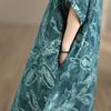 DIMANAF 2026 New Women Plus Size Summer Casual Long Dress Cotton Loose Oversize Maxi Print Floral Beach Sundress