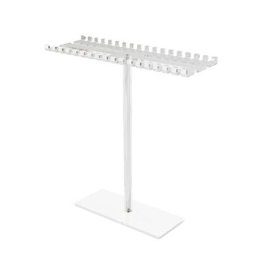 Transparenter Acryl-Schmuckorganizer mit 36 Haken für Halsketten, Armbänder, Ringe und Haaraccessoires, Zubehör-Präsentationsständer