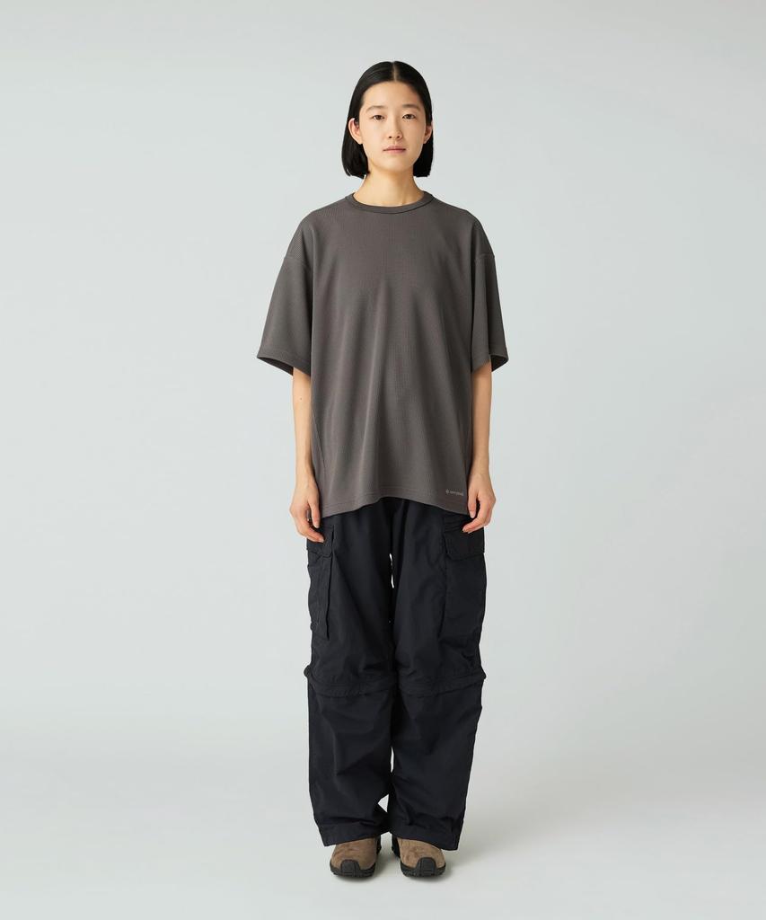 Snow Peak Dry Thermal Short and Size Charcoal T-Shirt TS-25AU002, Sleeve, Men's Women's, M,