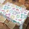 Cartoon Smiling Sun Rectangle Tablecloth for Tables Home Dinner Waterproof Reusable Indoor Outdoor Table Cloth Home Decorations