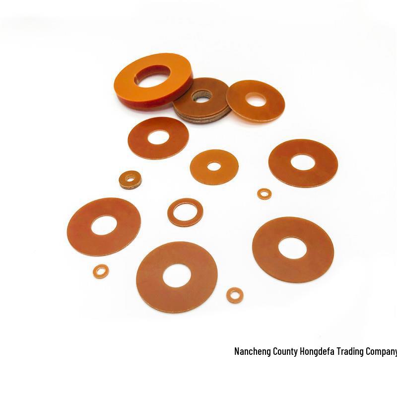 High-Temperature Yellow Phenolic Plastic Washer - Voltage & Wear Resistant