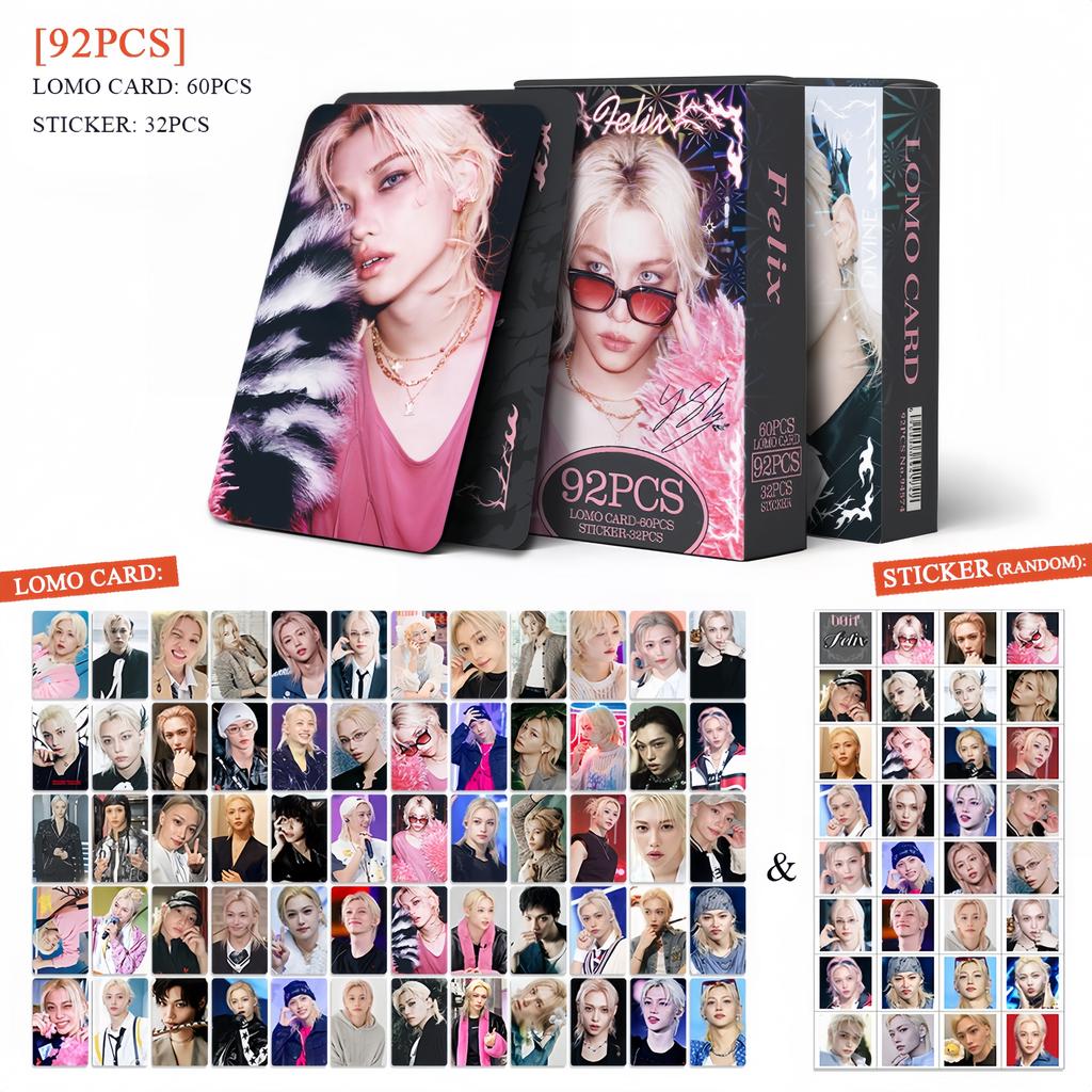 92PCS Photocards Stray Kids DO IT Photo Card Korean Pop Idol Cards Merchandise Trendy Design Korean Pop Star Collector StrayKids Fans Presents