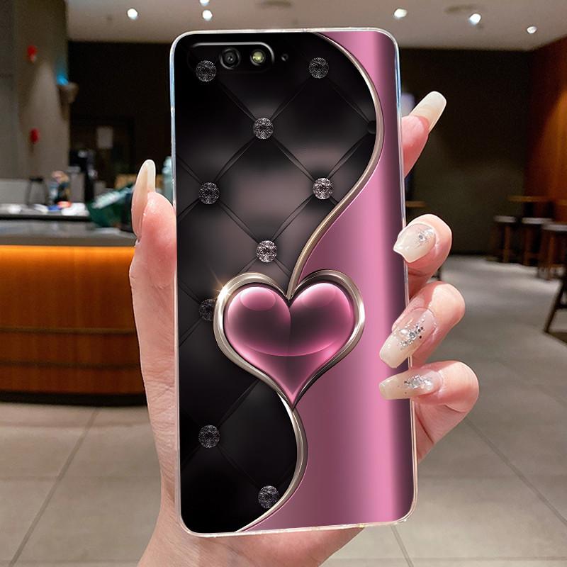 For Huawei Y6 2018 Case ATU-L21 ATU-L22 Funda Luxury Butterfly Flower Clear Soft TPU Back Cover For Huawei Y6 Prime 2018 Carcasa