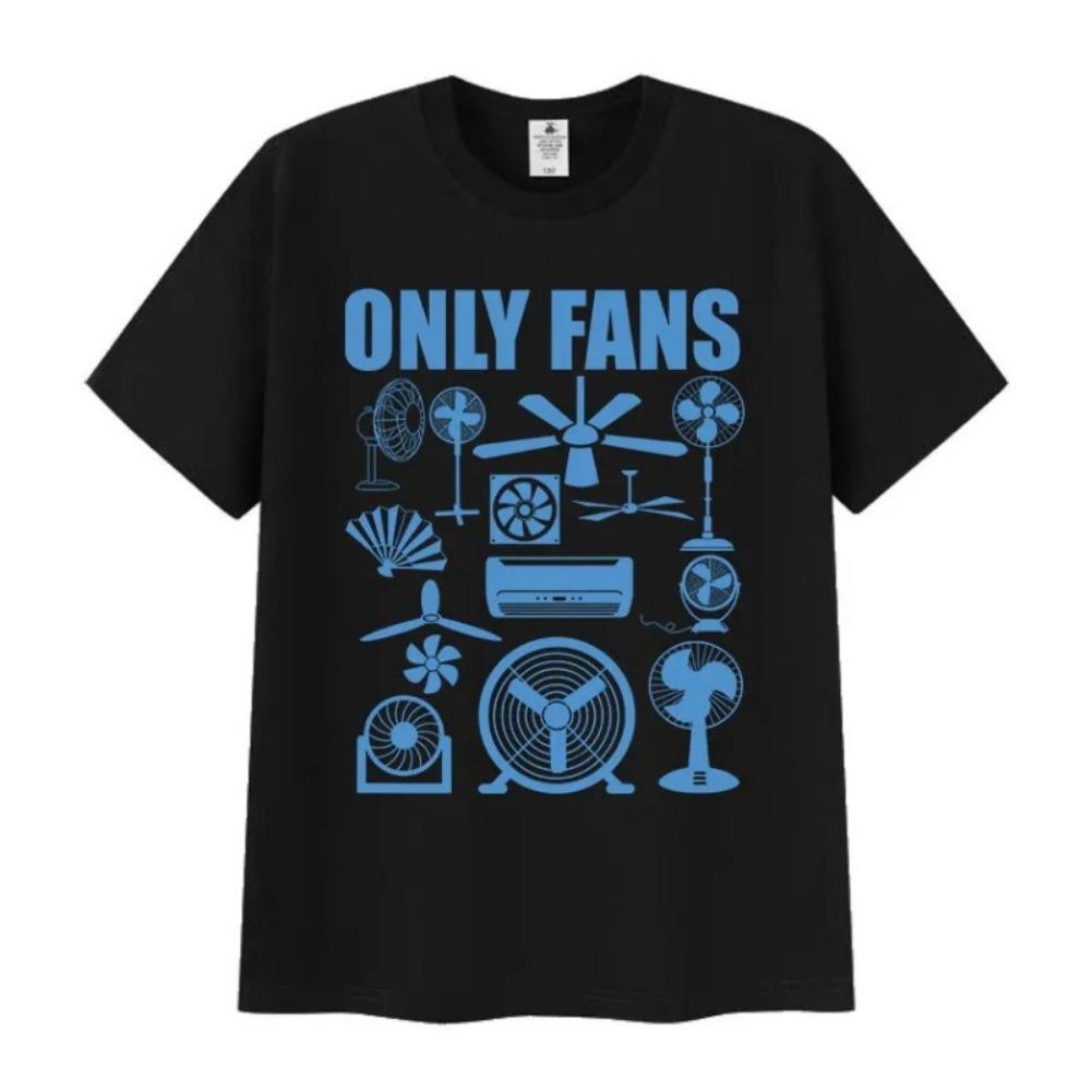 Divertente T-shirt con Stampa Emoji Only Fans per Donna Estate Comoda Manica Corta Retro Girocollo Lavorato a Maglia T-shirt Top di Alta Qualità