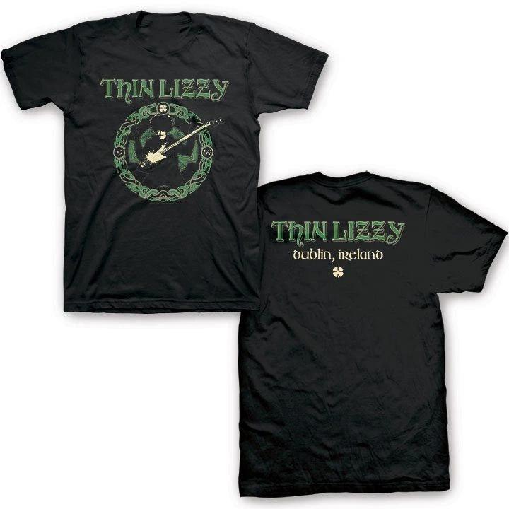 Men s and Women s T-shirts Thin Lizzy Celtic Ring Band Heavy Cotton Black S-5XL XXXXL