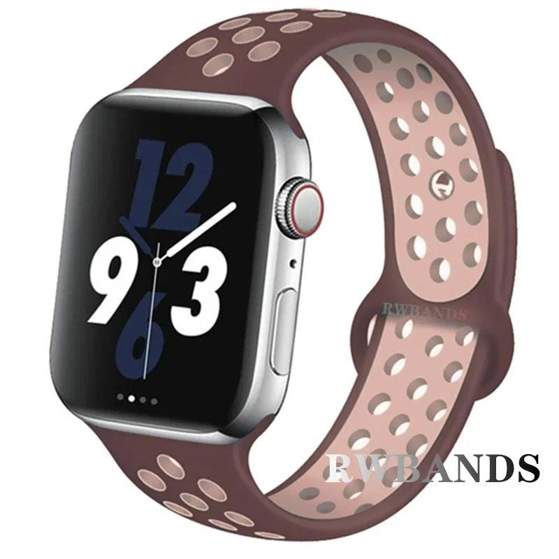 Sport Strap for Apple Watch Band 46mm 44mm 40mm 42-38-41mm 45mm Breathable Bracelet iWatch Series 10 9 8 7 6 SE 5 3 Ultra 2 49mm