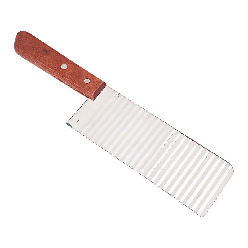 Stainless Steel Crinkle Cut Potato Slicer Wavy Blade Cutter Potato Chopper For Vegetable Chip Making Kitchen Cooking Tool
