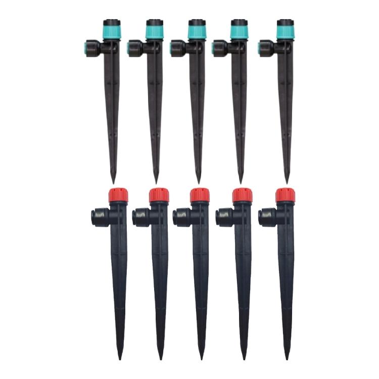 10Pcs Rotatable Sprinkler With Stake Nozzle Watering Garden Tube Sprayer Atomizer Irrigation Landscape Maintenance