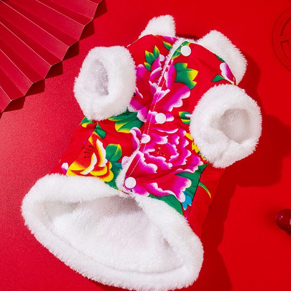 Soft Cats Warm Apparel Jubilant Flowered Cotton Jacket Dog Coat Small Dog Clothes Puppy