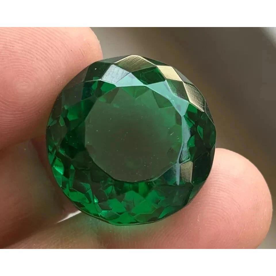 Natural Colombian Green Emerald Round Cut 12 Ct  Certified Loose Gemstone
