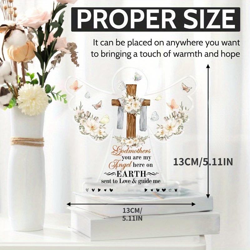 Godmother Gifts from Godchild – Christian, Keepsake for Birthday, Mother's Day. Custom Acrylic Block, Home/Office Decor.